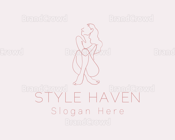 Sexy Nude Woman Logo