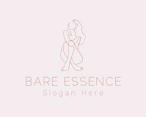 Sexy Nude Woman logo design