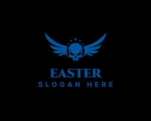 Pilot - Star Wings Skull logo design