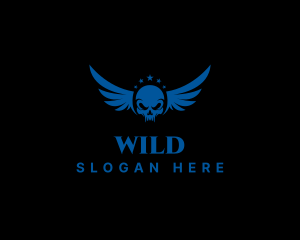 Undead - Star Wings Skull logo design