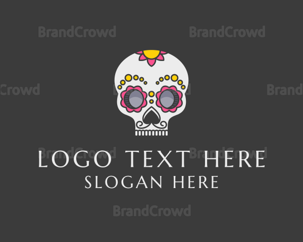 Festive Calavera Skull Logo