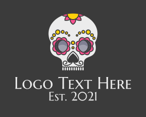 Taqueria - Festive Calavera Skull logo design