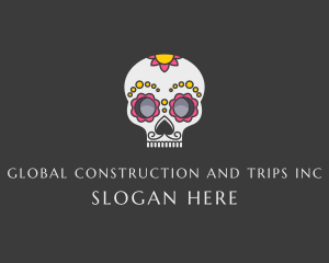 Festive Calavera Skull Logo