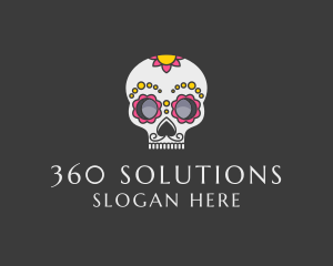 Festive Calavera Skull logo design