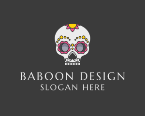 Festive Calavera Skull logo design