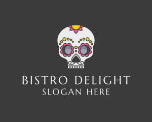 Festive Calavera Skull logo design