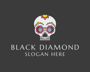 Festive Calavera Skull logo design