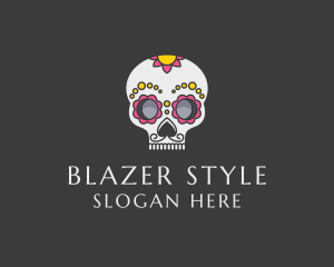 Festive Calavera Skull logo design