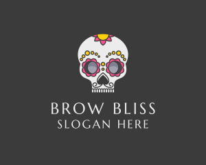 Festive Calavera Skull logo design