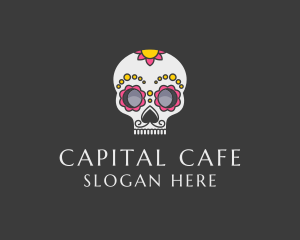 Festive Calavera Skull logo design