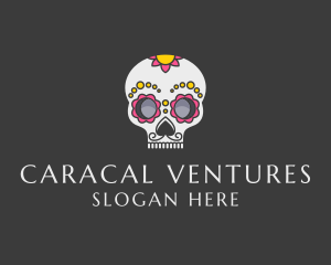 Festive Calavera Skull logo design