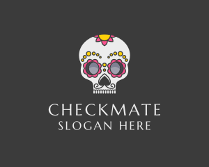 Festive Calavera Skull logo design