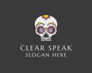 Festive Calavera Skull logo design