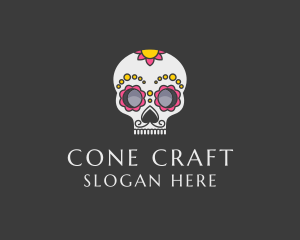 Festive Calavera Skull logo design