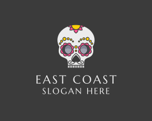 Festive Calavera Skull logo design