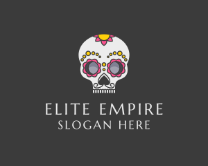 Festive Calavera Skull logo design