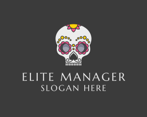 Festive Calavera Skull logo design