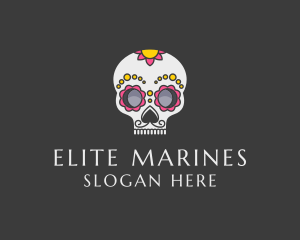 Festive Calavera Skull logo design