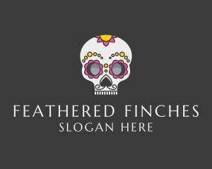 Festive Calavera Skull logo design