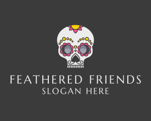 Festive Calavera Skull logo design