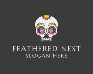 Festive Calavera Skull logo design