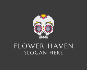 Festive Calavera Skull logo design