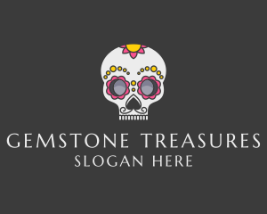 Festive Calavera Skull logo design