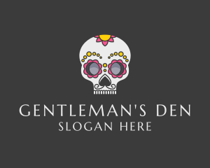 Festive Calavera Skull logo design