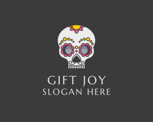 Festive Calavera Skull logo design