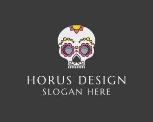 Festive Calavera Skull logo design