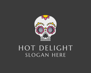 Festive Calavera Skull logo design