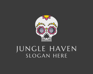 Festive Calavera Skull logo design