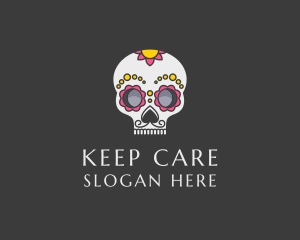 Festive Calavera Skull logo design