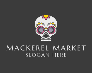 Festive Calavera Skull logo design