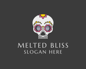 Festive Calavera Skull logo design