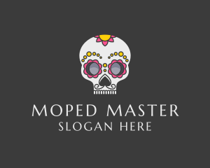 Festive Calavera Skull logo design