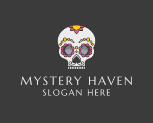 Festive Calavera Skull logo design