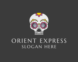 Festive Calavera Skull logo design