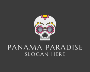 Festive Calavera Skull logo design