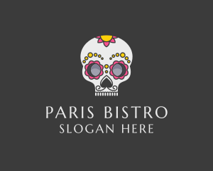 Festive Calavera Skull logo design