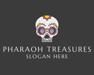 Festive Calavera Skull logo design