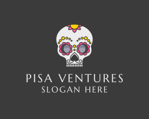 Festive Calavera Skull logo design