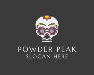 Festive Calavera Skull logo design