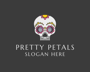 Festive Calavera Skull logo design