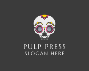 Festive Calavera Skull logo design