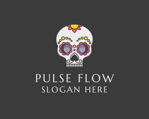 Festive Calavera Skull logo design