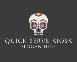 Festive Calavera Skull logo design