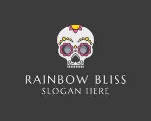 Festive Calavera Skull logo design