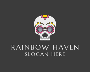 Festive Calavera Skull logo design