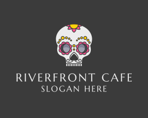 Festive Calavera Skull logo design